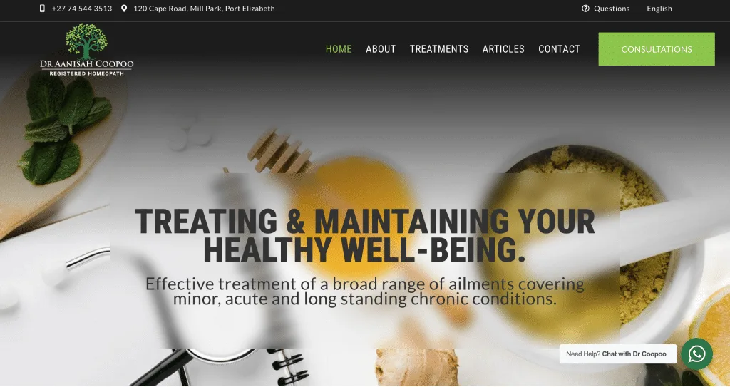 Homeopathy Website Design