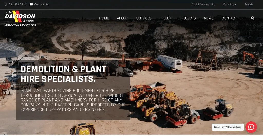 Plant Hire Website Design