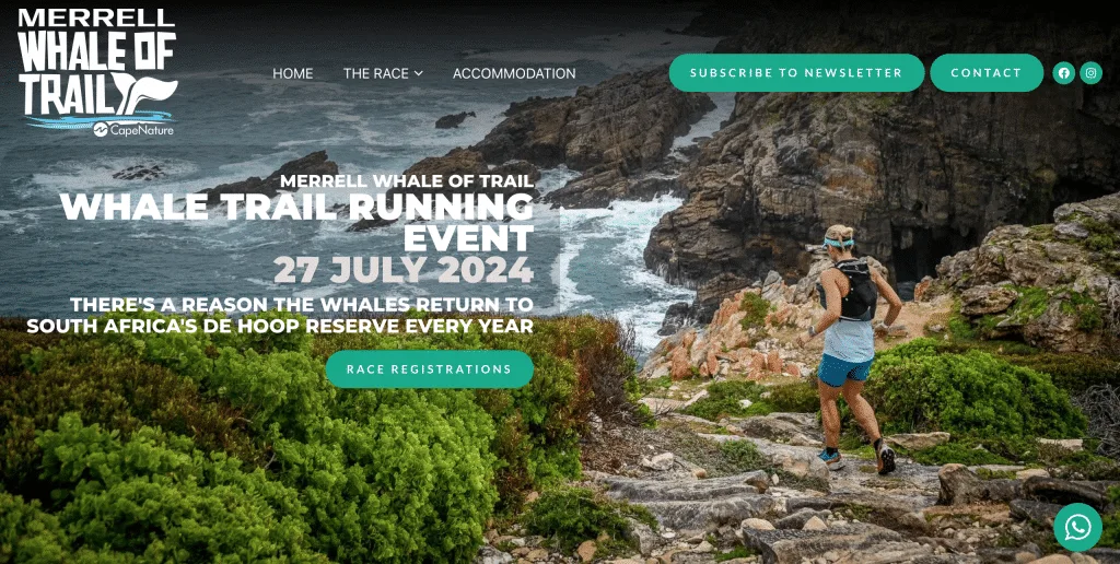 Trail Running Race Website Design