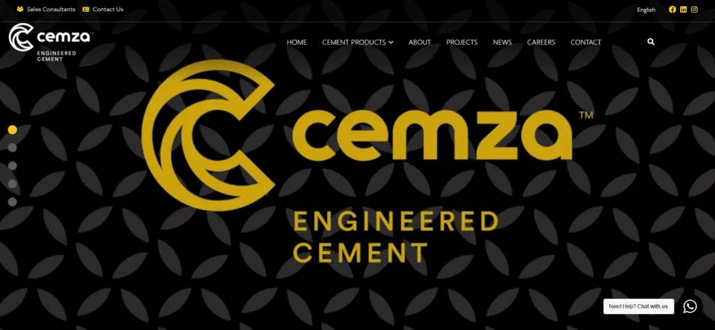 Cement Company Website Designs